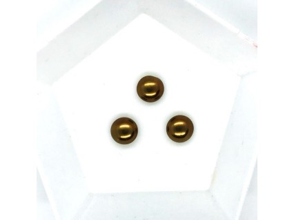 Cabochon 8mm perla sticla Cehia - GPC01 Mocha - 1 buc