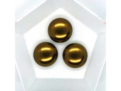 Cabochon 18mm perla sticla Cehia - GPC05 Mocha - 1 buc
