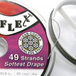 Accu-Flex 49 strands, sarma pt insirat margele 0.48mm CLEAR, x1m