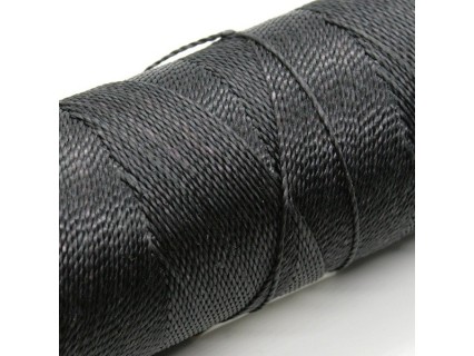 Linhasita 1mm (210) Charcoal Black - fir poliester cerat - bobina 168m