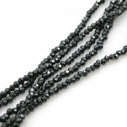 Chinese Cut Beads 1mm [ccb98bh] - Black Hematite - aprox. 200 buc - sirag