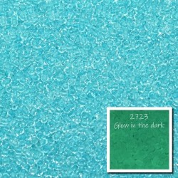 Toho R11-2723, Glow In The Dark - Baby Blue/Bright Green, 10g