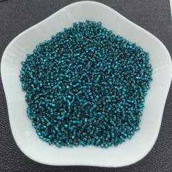 Toho Square Hole R15S-27BD, Silver-Lined Teal, 5g