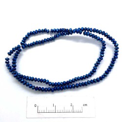 Rondele sticla fatetate CSR005 - Blue Plated - sirag