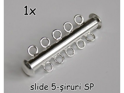 Slide clasp 5 strands - inchizatoare culisanta multi-sir (5 randuri) SP, 1 buc.