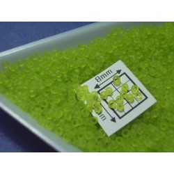 Toho R15-4F, Transparent-Frosted Lime Green, 5g