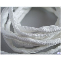 Snur matase naturala Ø3mm, 110cm, [010] culoare alb , white ( 1 bucata )