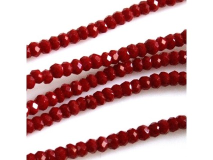 Chinese Cut Beads 1mm [ccb25] - Dark Red Coral - aprox. 200 buc - sirag