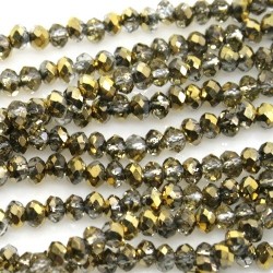 Chinese Cut Beads 1mm [ccb99ca] - Crystal Amber - aprox. 200 buc - sirag