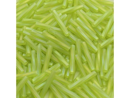 Miyuki TW2012-258F Matted Transparent Chartreuse AB, Twisted Beads 2x12mm, 5g