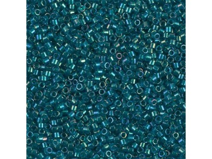 Delica DB1764 - Emerald Lined Aqua AB - margele Miyuki Delica11 - 5g